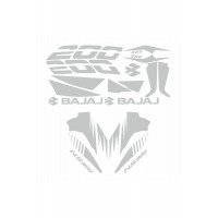 BAJAJ PULSAR NS200 UYUMLU BEYAZ STİCKER SET