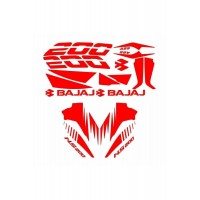 BAJAJ PULSAR NS200 UYUMLU KIRMIZI STİCKER SET