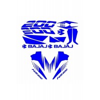 BAJAJ PULSAR NS200 UYUMLU MAVİ STİCKER SET