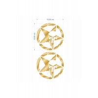 ARMY YILDIZ KURU KAFA 13 X 13 cm GOLD STİCKER 2 Lİ